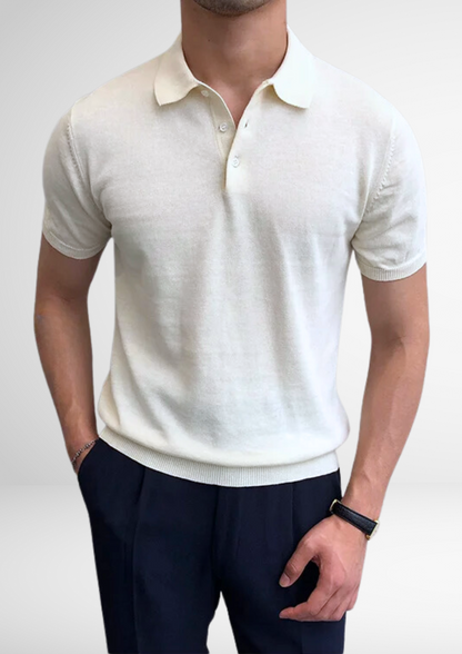 Men's Soft-Touch Knitted Polo Shirt – Slim Fit – ASCENDARY®