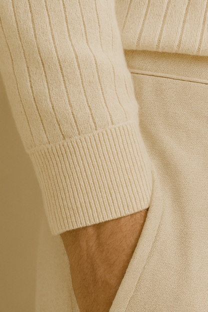 Striped Long Sleeve Polo – Skin-Soft | Timeless Style | ASCENDARY®