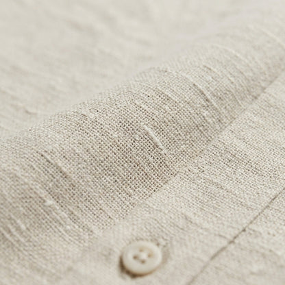 Cannes Linen Shirt – Short Sleeve | Hypoallergenic | Skin-Soft Linen | ASCENDARY®