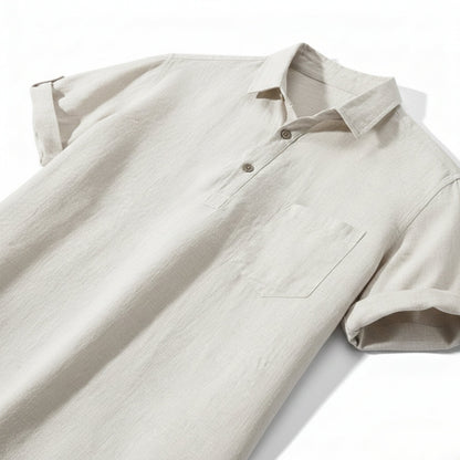 Fez Linen Polo – Hypoallergenic | Breathable Natural Linen | ASCENDARY®