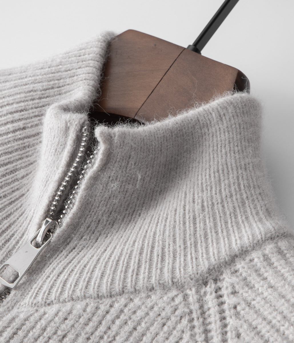 Men's Premium Wool-Blend Knitted Zip Vest – ASCENDARY®