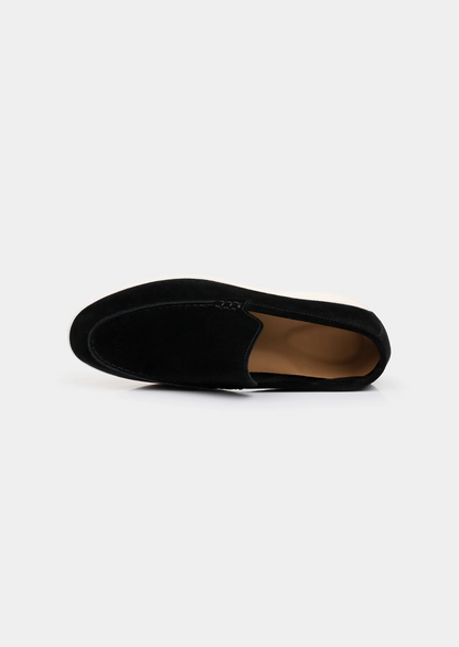 ASCENDARY Marina Loafers – Men's Hypoallergenic Suede Slip-On, Black