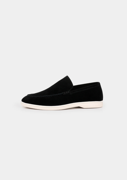 ASCENDARY Marina Loafers – Men's Hypoallergenic Suede Slip-On, Black