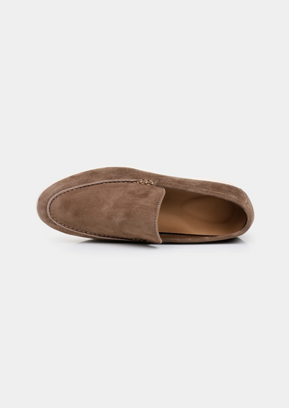 ASCENDARY Marina Loafers – Men's Hypoallergenic Suede Slip-On, Light Brown