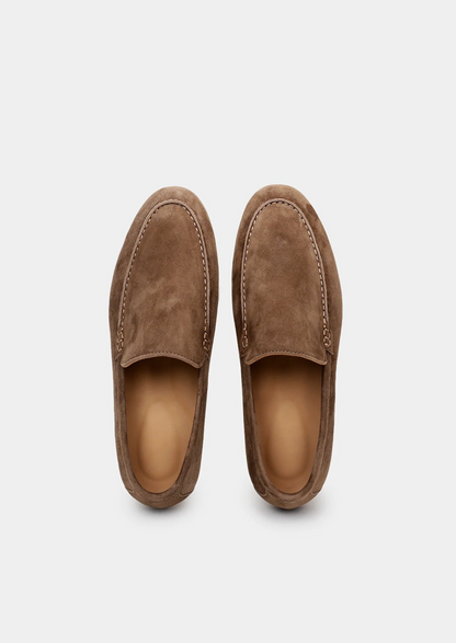 ASCENDARY Marina Loafers – Men's Hypoallergenic Suede Slip-On, Light Brown