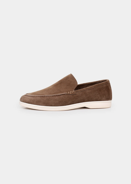 ASCENDARY Marina Loafers – Men's Hypoallergenic Suede Slip-On, Light Brown