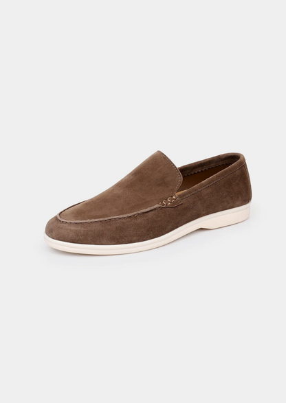 ASCENDARY Marina Loafers – Men's Hypoallergenic Suede Slip-On, Light Brown