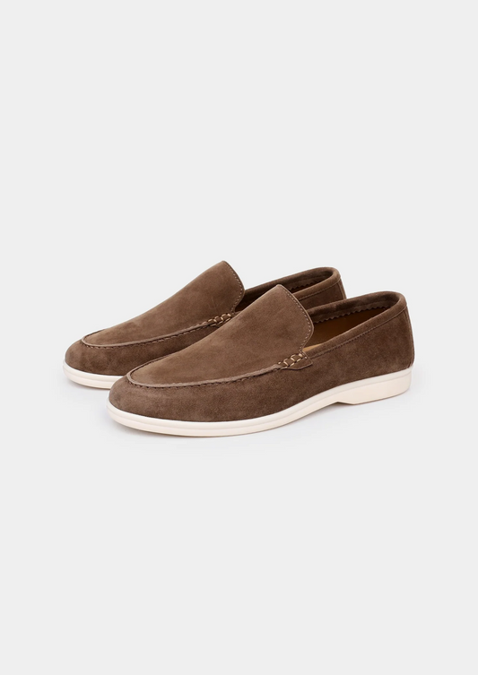 ASCENDARY Marina Loafers – Men's Hypoallergenic Suede Slip-On, Light Brown