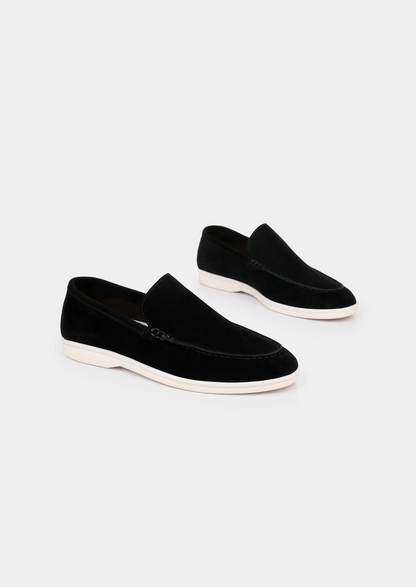 ASCENDARY Marina Loafers – Men's Hypoallergenic Suede Slip-On, Black