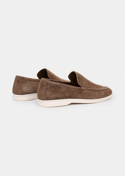 ASCENDARY Marina Loafers – Men's Hypoallergenic Suede Slip-On, Light Brown