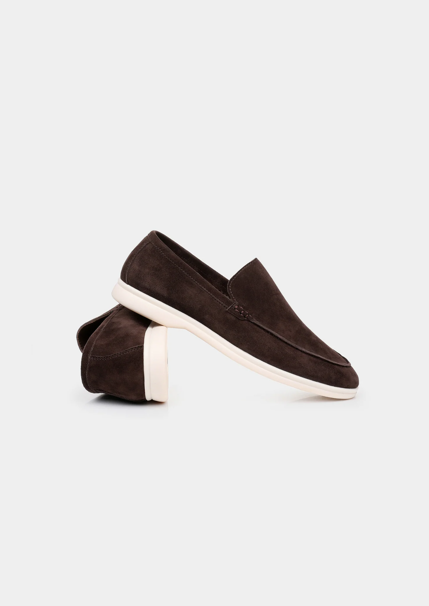 ASCENDARY Marina Loafers – Men's Hypoallergenic Suede Slip-On, Coffee Brown