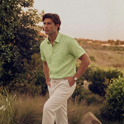 Linen Set (Short) – Hypoallergenic | Shirt & Shorts Matching Set | ASCENDARY®