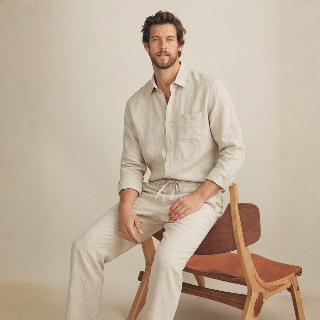 Linen Set – Full Matching Shirt & Trouser | Skin-Gentle Linen | ASCENDARY®
