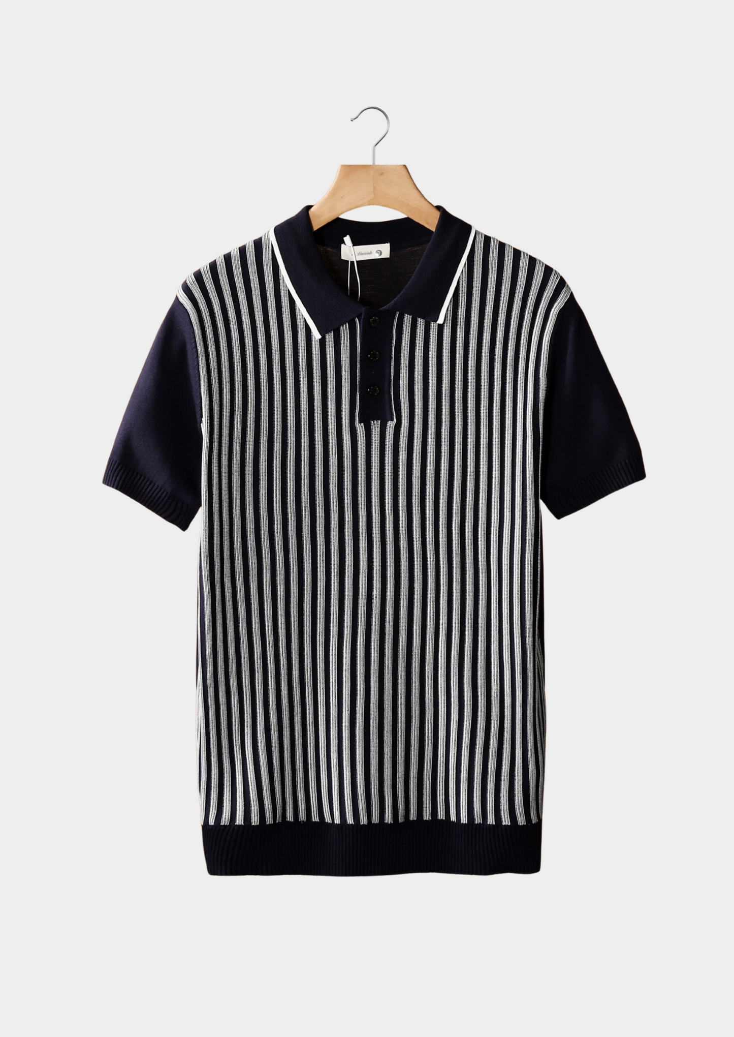Vertical Striped Polo – Breathable | Skin-Gentle | ASCENDARY®