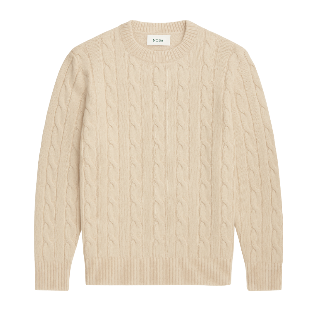 Cashmere Cable Knit Sweater – Luxury Knitwear | ASCENDARY®