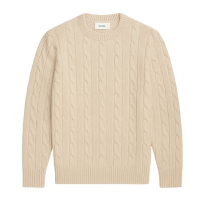 Cashmere Cable Knit Sweater – Luxury Knitwear | ASCENDARY®