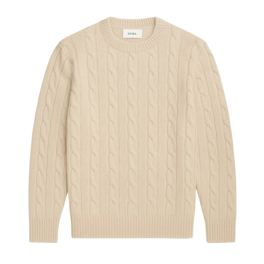 Cashmere Cable Knit Sweater – Luxury Knitwear | ASCENDARY®