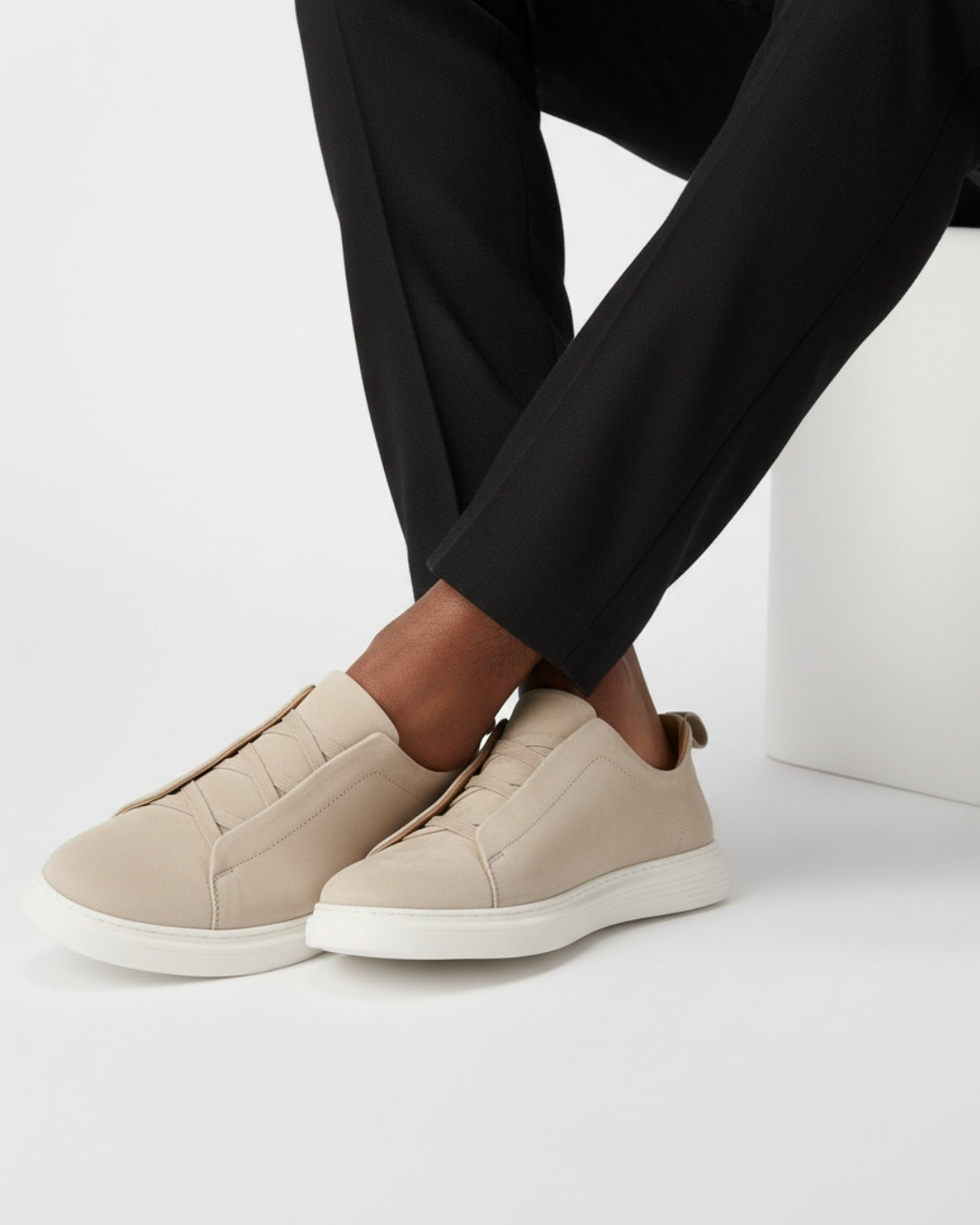 Suède Slip-On Sneaker – Genuine Leather | Skin-Soft | ASCENDARY®