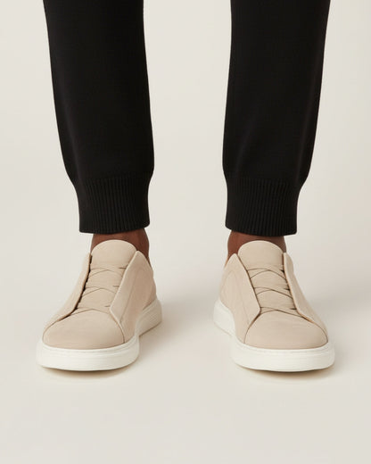 Suède Slip-On Sneaker – Genuine Leather | Skin-Soft | ASCENDARY®