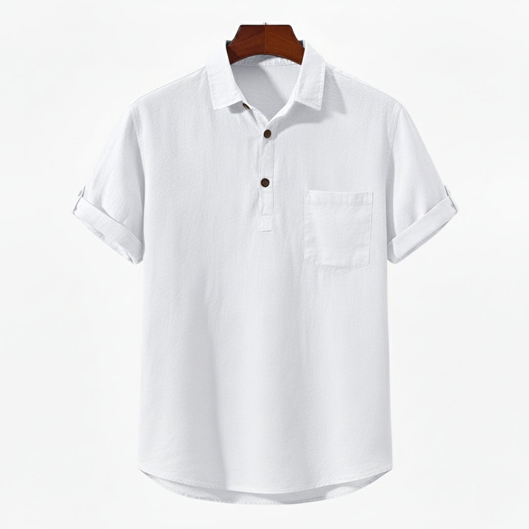 Fez Linen Polo – Hypoallergenic | Breathable Natural Linen | ASCENDARY®
