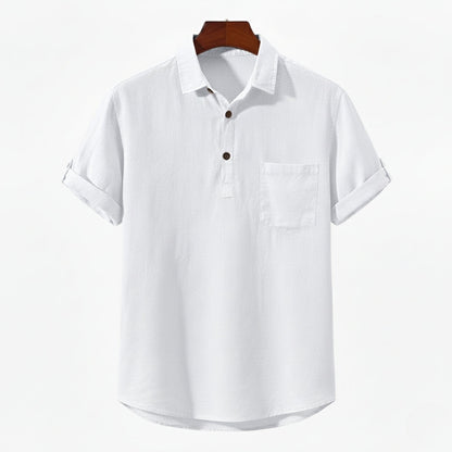 Fez Linen Polo – Hypoallergenic | Breathable Natural Linen | ASCENDARY®