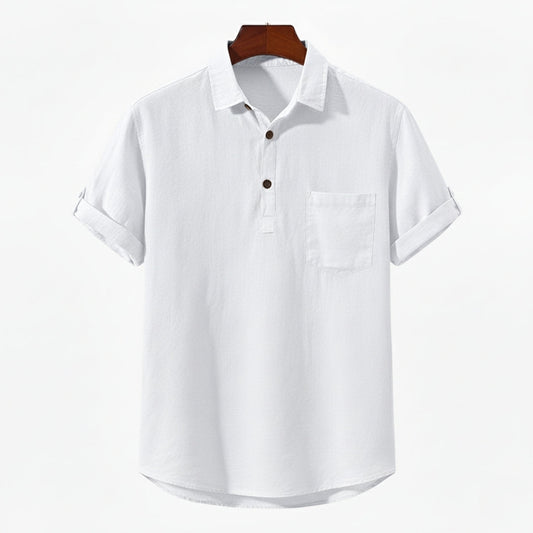 Fez Linen Polo – Hypoallergenic | Breathable Natural Linen | ASCENDARY®